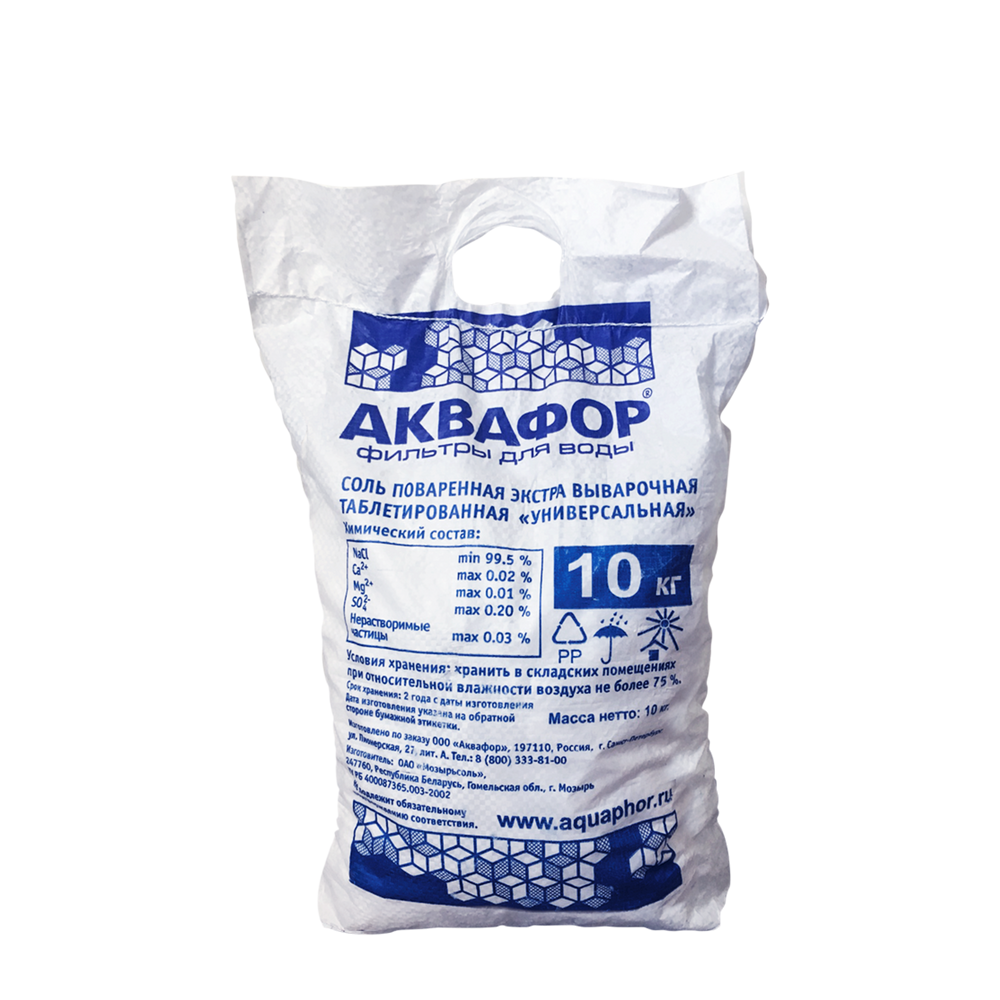 Фирменная соль АКВАФОР 10 кг
